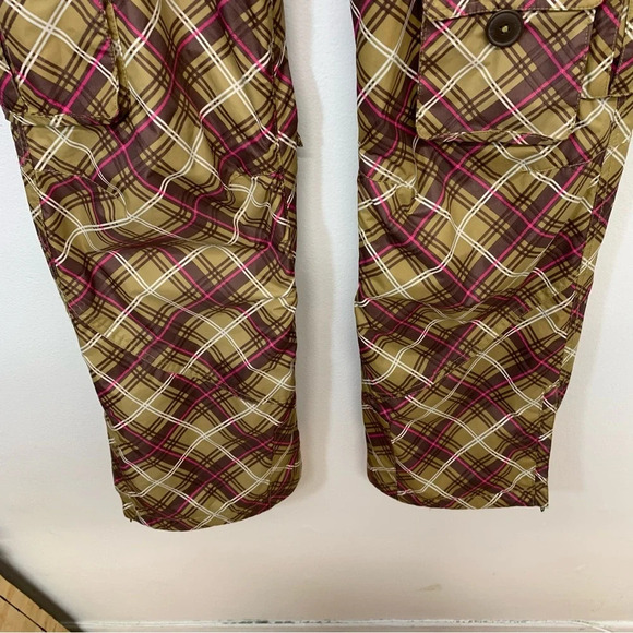 Sims‎ Snowboard Pants Woman Small  Cargo Pockets Pink Plaid Insulated Ski Winter - Picture 7 of 14
